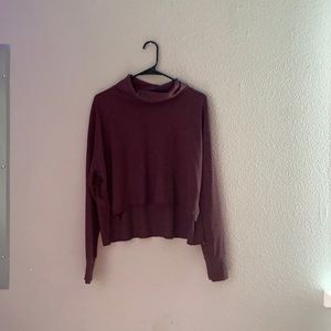 American eagle, Maroon cropped long sleeve.